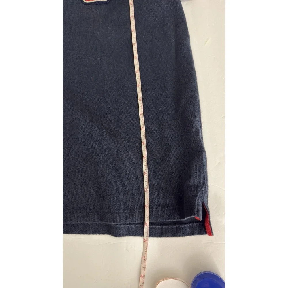 Polo Ralph Lauren Mens Polo Shirt Navy Blue Red Size M Big P Logo Rugby Spellout